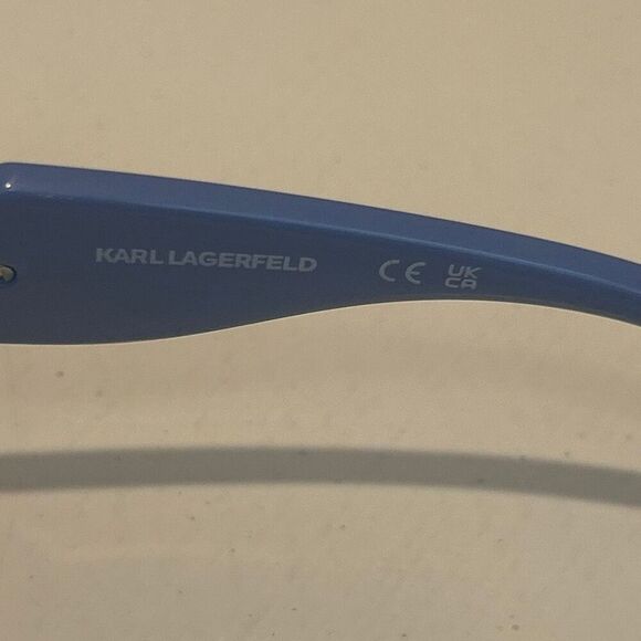 Karl Lagerfeld Paris Blue Injected Sunglasses Silver Accent KL6086S Bold Funky main image 8